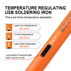 Kit de Soldador Recargable JCD 5V, 60W de Potencia de Salida, Temperatura Ajustable, Herramienta de Cautín Electrónico para Bricolaje con Punta C210 - Product Image 3