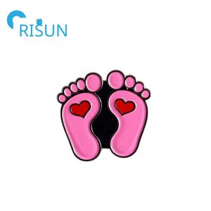 제조 금속 옷깃 핀 3D 발 인쇄 아기 발 에나멜 핀 배지 - Product Image 2