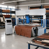 Machine de découpe automatique à visionnement par caméra pour cuir, presse de découpe à froid, convoyeur, contrôle CNC
