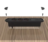 Multiprise encastrée standard allemande, design ovale, gain de place, avec prise USB intégrée pour la maison, la cuisine, le bureau