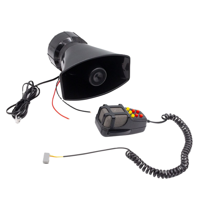 Accesorios Para Motos Car and Motorcycle 7-Tone Siren Horn,Alarm Horn, 12V with Megaphone Function