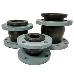 Reinforced flexible carbon steel flange connect single ball expansion rubber joint with flanges end suppliers