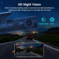 Caméra embarquée WiFi 1080P avec écran IPS, contrôle par application, fonctions intelligentes et enregistrement USB pour voiture