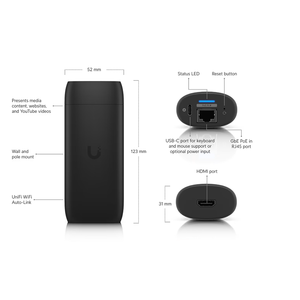 Ubiquiti UC-Cast-Pro UniFi Connect Display Cast Pro เครื่องเล่นสตรีมมิ่ง HDMI, UBNT UC-Cast-Pro เครื่องเล่น Ubiquiti UC-Cast-Pro W1308 - Product Image 1