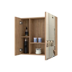 Armoire à pharmacie à double porte DB Kenye avec quatre étagères, mobilier commercial - Product Image 6