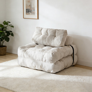 Folding Sofa Bed Convertible Sleeper Chair with Pillow <strong>Foldable</strong> <strong>Mattress</strong> with Back Support Comfortable Recliner for Living Room - Product Image 1