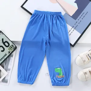 Pantalones antimosquitos suaves de algodón para niños, ropa moderna de verano