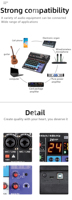 Amplificateur De puissance à 8 canaux, Support, enregistrement d'orgue, carte son, mélangeur Audio, interface numérique, Audio, mélangeur Usb