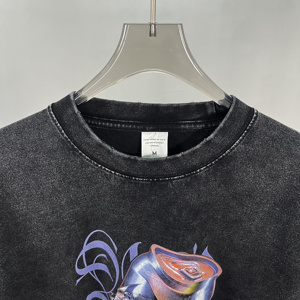 Soldes d'été 2026 : T-shirts homme délavés à l'acide, personnalisables avec logo, impression DTG/DTF, style vintage, coupe ample, streetwear épais - Product Image 5