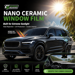 Pellicola Ceramica Trasparente CeramiGuard X <span class=keywords><strong>ITO</strong></span> 70 per Finestrini Auto, 69% VLT, 94% IRR, UV99, 1.52m x 30m per Installatori di Parabrezza Anteriori - Product Image 1