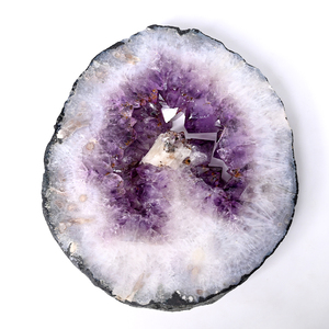 Cristal Natural en Rodajas, Geoda de Amatista con Base - Product Image 4