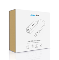 MING Adaptor Ethernet Gigabit Tipe-c Ke RJ45 RTL8153 1000Mbps Kartu Jaringan LAN untuk MacBook PC Laptop Nintendo Switch TV Box