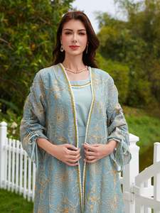 Vestido musulmán para mujer Emmes Robe Abaya de alta calidad Nueva <span class=keywords><strong>moda</strong></span> Chica árabe Últimos diseños de Burqa Jalabiya Ramadan Abaya - Product Image 6