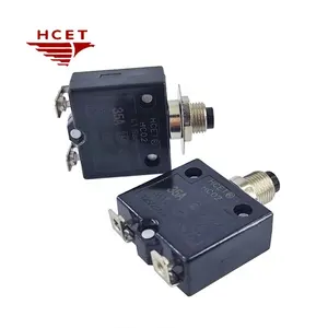 HCET Motor Thermal Protector Switch 30A AC 125/250V Push Reset Button Circuit Breaker Protector(30A)