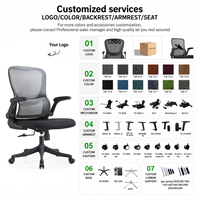 Chaise de bureau ergonomique en maille de qualité supérieure avec inclinaison à 135° °   Chaise pivotante pour le jeu et la maison avec dossier inclinable, repose-pieds réglable et soutien lombaire