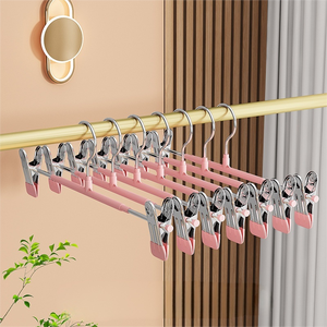 Porte-pantalons en plastique à clipser, sans couture, antidérapant, en acier inoxydable, pour suspendre les jupes, séchage, clip de suspension pour vêtements, <span class=keywords><strong>cintres</strong></span> en métal pour la maison - Product Image 6