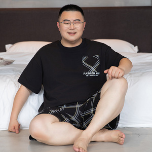 <span class=keywords><strong>Pigiama</strong></span> <span class=keywords><strong>da</strong></span> <span class=keywords><strong>uomo</strong></span> 3XL-5XL, set estivo con <span class=keywords><strong>pantaloncini</strong></span> a maniche corte, casual, in modal, taglie forti, loungewear, nuovo stile estivo - Product Image 6