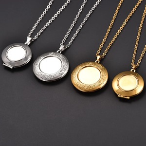 Pendentif Médaillon Rond Ouvrable en Acier Inoxydable pour Photo, pour Collier DIY, Breloque Cadre Photo pour Femme et Homme, Chaîne, Bijou en Métal, Cadeau - Product Image 2