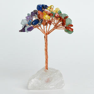 Ornement d'arbre en cristal violet naturel sur base de <span class=keywords><strong>pierre</strong></span>, artisanat fait main pour la décoration de la maison et du bureau - Product Image 2