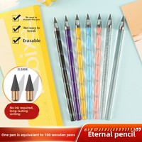 Crayon infini en acrylique, réutilisable, crayon éternel, pointe remplaçable, sans encre, crayon pour étudiants