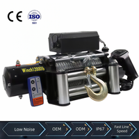 Treuil électrique CE avec embrayage, moteur CC 12V 24V, revêtement antirouille, frein automatique antidérapant pour le sauvetage de véhicules en conduite dans le désert