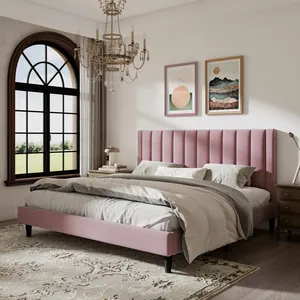 Ensembles de chambre à coucher moderne avec lit superposé rembourré en tissu <span class=keywords><strong>italien</strong></span> cadre de lit rembourré en tissu <span class=keywords><strong>italien</strong></span> - Product Image 2