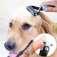 Brosse à cheveux Elecpet pour chien Peigne pour chat Brosses de toilettage Double face FurTool Remove Lâche Stray Hair Mat Démêlant Peigne
