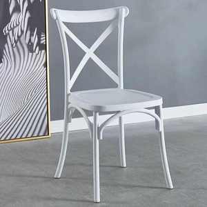 Indoor Outdoor Stackable Plastic Resin Cross Back Hotel Restaurant <b>Dining</b> <b>Chairs</b> - Product Image 5