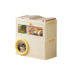 Plastik kapalı kedi evi üreticileri özelleştirilmiş kedi evi Pet mobilya ayrılabilir pet oyuncaklar organizatör depolama - Product Image 6