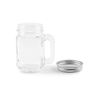 Pot en verre pour bougie de 50ml, petit pot en verre, Mini-poignée
