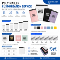 Enveloppes en polyéthylène PE de 60 microns, blanches brillantes, avec impression de slogan personnalisé, imperméables, auto-adhésives, biodégradables, recyclables, pour l'expédition