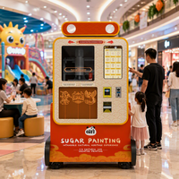 High Efficiency Automatic Sugar Painting Machine | AI Candy Art Vending Machine for Street Food Business