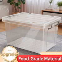 Boîte de rangement pour vêtements en plastique moderne Miusuoo avec roulettes, étanche à la poussière, design portable et mobile