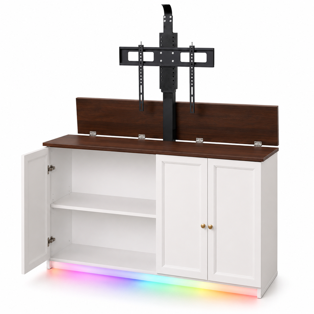 Outdoor Electric TV Mount Motorized Lift Cabinet SPCC Steel Construction for 32-75 Inch Screens 60KG Load Capacity Wireless RF