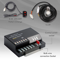 Kit de feux stroboscopiques HID à 6 têtes Shenmien, feux de signalisation d'urgence clignotants, phare/feu arrière 120W blanc/ambre 12V/24V