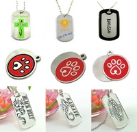 Belle étiquette de collier de chien en silicone gravée au laser personnalisée en acier inoxydable avec nom en métal pour chat