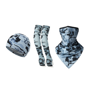 Kit de protection solaire : manchons en soie glacée, casquette et écharpe UPF 50 anti-UV unisexe pour le cyclisme en extérieur - Product Image 2