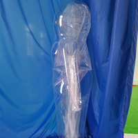 La publicité personnalisée costume gonflable en PVC transparent pour homme adulte