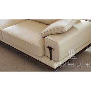 Factory Wholesale <b>Price</b> Large Living Room Italian Leather Comfort <b>Sofas</b> <b>Sets</b> Beige Modular Modular - Product Image 4