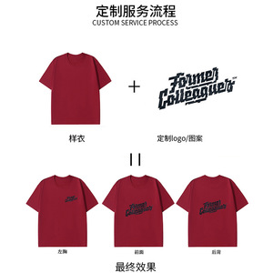 T-shirt à col rond à manches courtes en coton pur rose clair coupe ample pour usage quotidien, chemise promotionnelle - Product Image 3