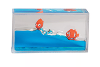 Presse-papiers liquide en acrylique transparent avec cube aquatique cristallin et flotteur 3D mignon, portable et personnalisable, idéal comme cadeau
