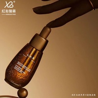 Stock du fabricant Vente en gros Bouteille transparente en verre à tête de pompe à bouche de canard avec compte-gouttes pour lotion de presse de 30ml