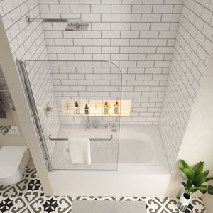 Custom Over vasca da bagno schermo <span class=keywords><strong>doccia</strong></span> senza cornice porta in vetro temperato vetro trasparente porta vasca da bagno - Product Image 2