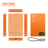 E16A3 L Power Bank Magnétique Sans Fil Ultra Mince 10000mAh 15W Charge Rapide Portable avec Affichage LED