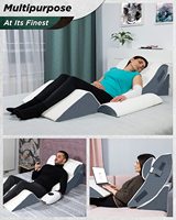 4Pcs Anti Reflux verstellbares Dreieck ortho pä dische Bett Keil Kissen Set Schaum Bett Keil Kissen zum Schlafen