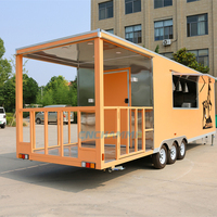 Chammp 2025 Trailer Katering Gerobak Es Krim Freezer Gerobak Hotdog Trailer Restoran Truk Makanan Peralatan Dapur Lengkap Makanan Ringan