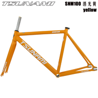 TSUNAMI SNM100 Cadre de vélo Kit de transport à engrenage fixe 49cm 52cm 55cm 58cm Cadre de piste de course en alliage d'aluminium
