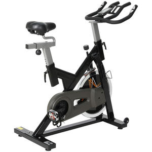 Vélo de <span class=keywords><strong>spinning</strong></span> à résistance directe avec volant d'inertie en acier de 13 <span class=keywords><strong>kg</strong></span>, écran LCD, transmission par courroie, siège et guidon réglables multi-positions pour la salle de sport - Product Image 1