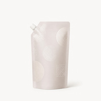 Pochette à bec verseur mate anti-fuite, personnalisable, pour emballage liquide : shampoing, gel douche, savon liquide, soins de la peau, cosmétiques – Sachet de recharge PCR