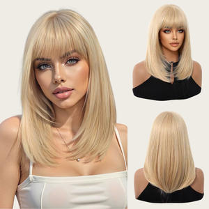 Peluca de Ondas Naturales Estilo Europeo Americano, Teñida, Bobo, para Mujer, Base de Alambre de Alta Temperatura, Todos los Colores, Accesorio de Moda Transfronterizo - Product Image 3